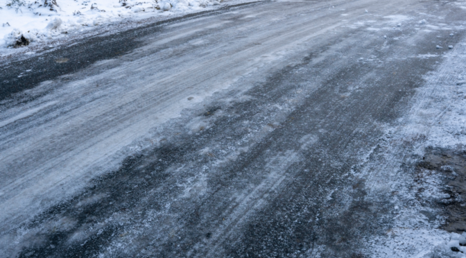 凍結した路面